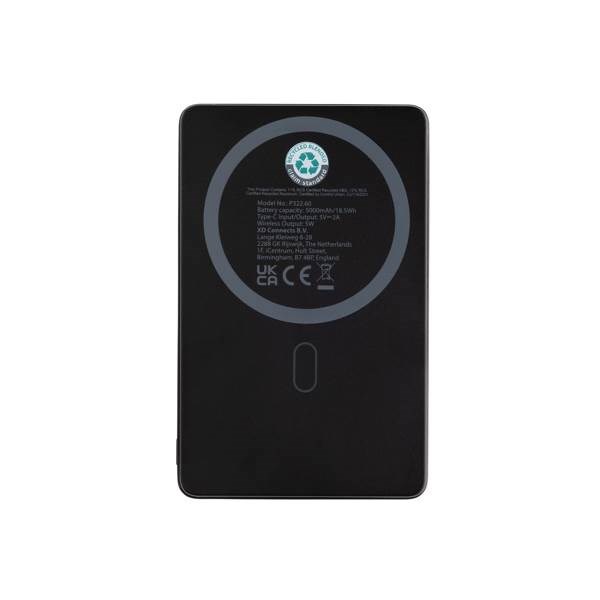 Obrázky: Bezdrôtová magnet. powerbanka 5000mAh 5W,čierna, Obrázok 3