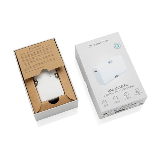 Obrázky: Powerbanka Urban Vitamin 5000mAh 20W PD, biela, Obrázok 12