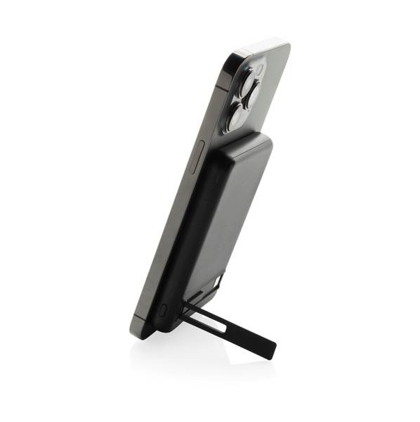 Obrázky: Bezdrôt. magn. powerbanka 5000mAh 5W bambus,čierna, Obrázok 7