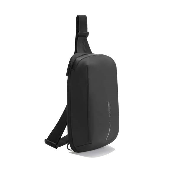 Obrázky: Vodoodolný vertikálny ruksak cross body, čierny, Obrázok 14