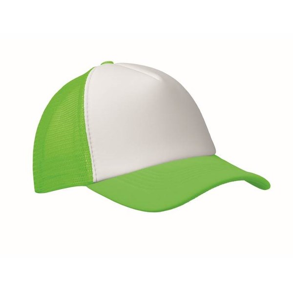 Obrázky: 5panel.čiapka pre vodičov kamiónov,bielo-neón.zel.