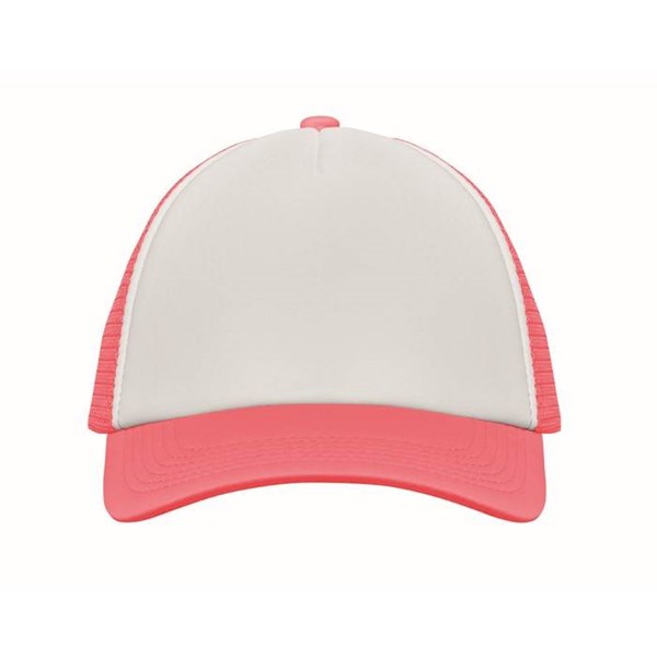 Obrázky: 5panel.čiapka pre vodičov kamiónov,bielo-neón.fuch, Obrázok 2