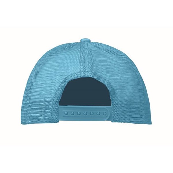 Obrázky: 5panel. čiapka pre vodičov kamiónov, biela-tyrkys., Obrázok 3