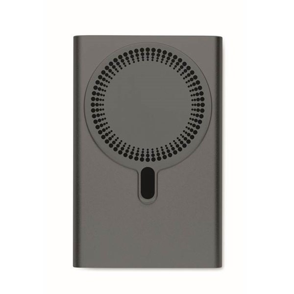Obrázky: Powerbanka 5000 mAh s bezdr.magnet.nab.,titánová, Obrázok 4