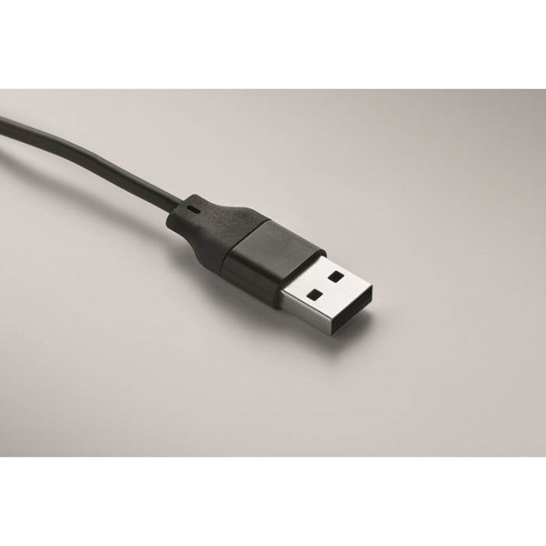 Obrázky: Bambus. prívesok na kľúče s káblom 4v1, čierny, Obrázok 6