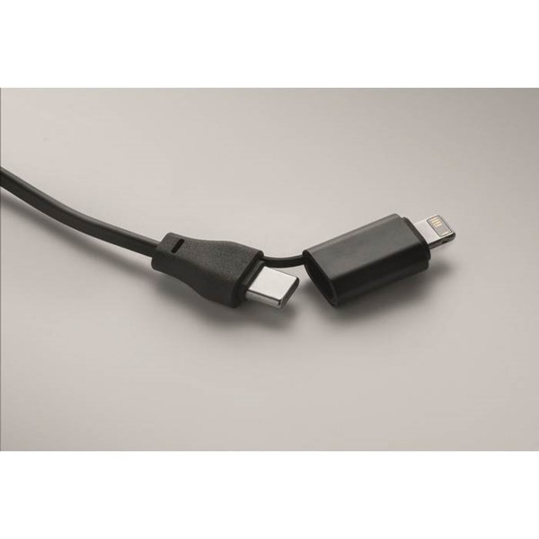 Obrázky: Bambus. prívesok na kľúče s káblom 4v1, čierny, Obrázok 9