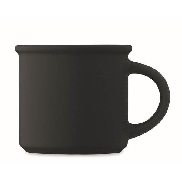 Obrázky: Matný keramický hrnček 300 ml s uškom, čierny, Obrázok 3