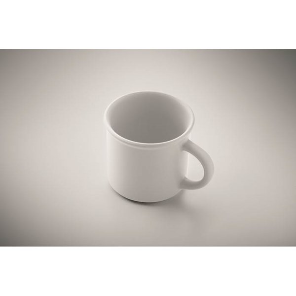 Obrázky: Matný keramický hrnček 300 ml s uškom, biely, Obrázok 2