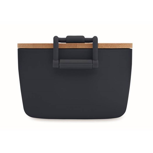 Obrázky: Obed.krabička z PP 700 ml,bambus. veko,nám.modrá, Obrázok 7