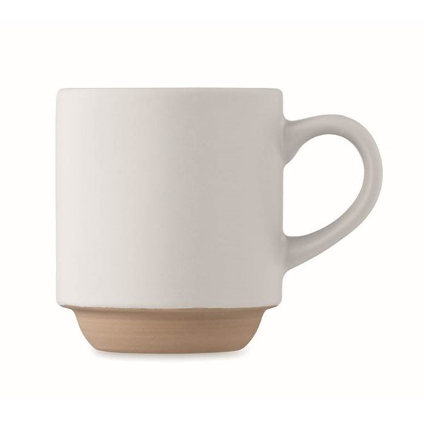 Obrázky: Keramický stohovateľný hrnček s uchom 170ml, biely, Obrázok 6