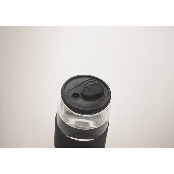 Obrázky: Borosilikát. pohár 550ml, slamka, čierne viečko, Obrázok 6
