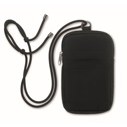 Obrázky: Čierna bavlnená crossbody taška na smartphone