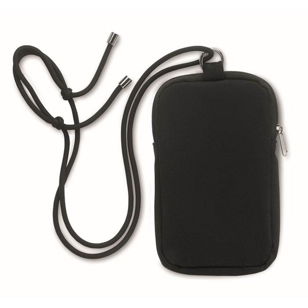 Obrázky: Čierna bavlnená crossbody taška na smartphone, Obrázok 2