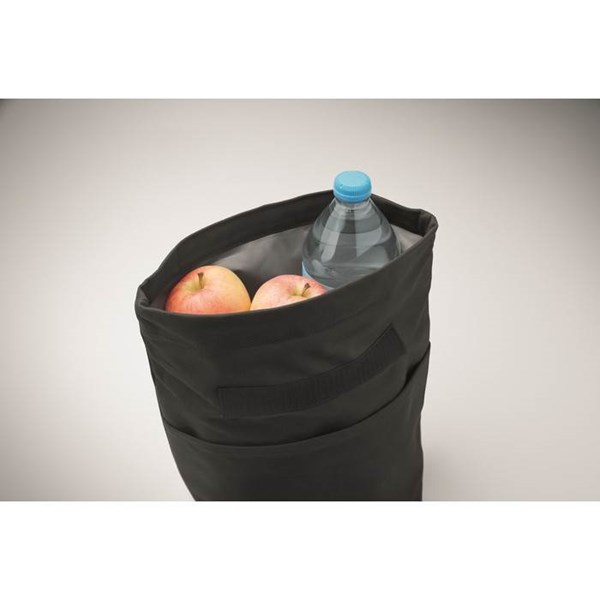 Obrázky: Čierna recykl. chladiaca taška na suchý zips, Obrázok 4