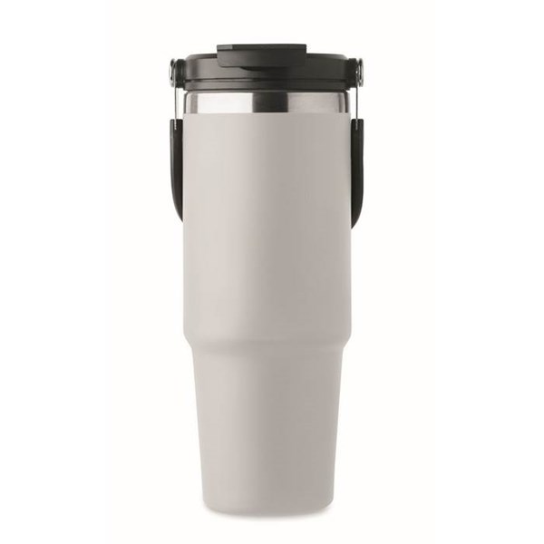Obrázky: Biely dvojstenný hrnček 850 ml, vnútorná slamka, Obrázok 8