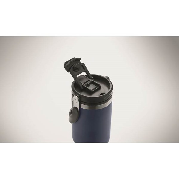 Obrázky: Modrý dvojstenný hrnček 850 ml, vnútorná slamka, Obrázok 3