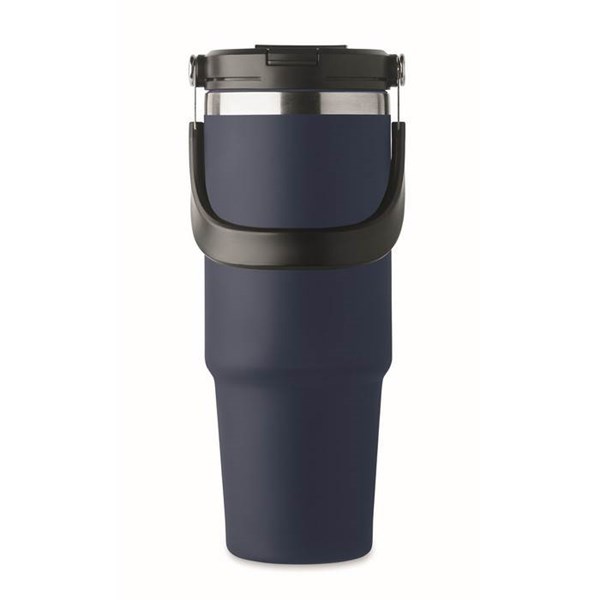 Obrázky: Modrý dvojstenný hrnček 850 ml, vnútorná slamka, Obrázok 10