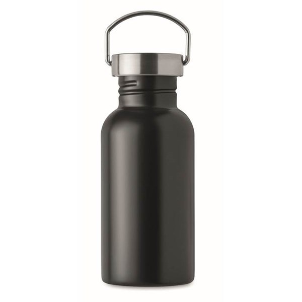 Obrázky: Jednostenná recykl. nerez fľaša 500ml, čierna, Obrázok 3