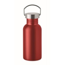 Obrázky: Jednostenná recykl. nerez fľaša 500ml, červená