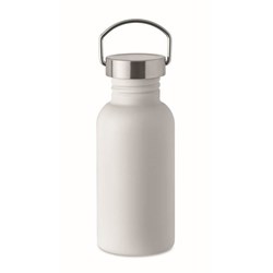 Obrázky: Jednostenná recykl. nerez fľaša 500ml, biela