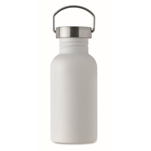 Obrázky: Jednostenná recykl. nerez fľaša 500ml, biela, Obrázok 3