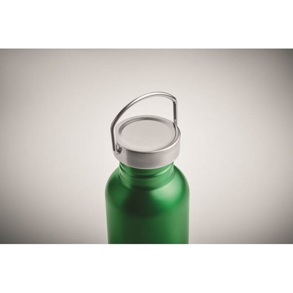 Obrázky: Jednostenná recykl. nerez fľaša 500ml, zelená, Obrázok 2