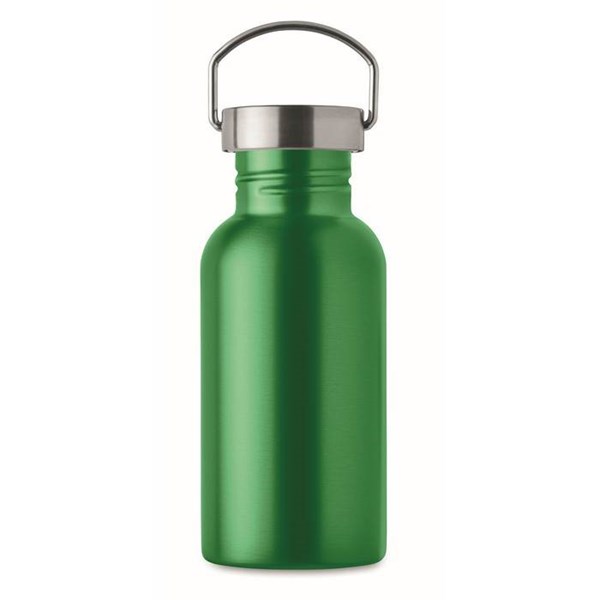 Obrázky: Jednostenná recykl. nerez fľaša 500ml, zelená, Obrázok 3