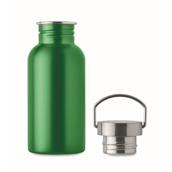 Obrázky: Jednostenná recykl. nerez fľaša 500ml, zelená, Obrázok 4