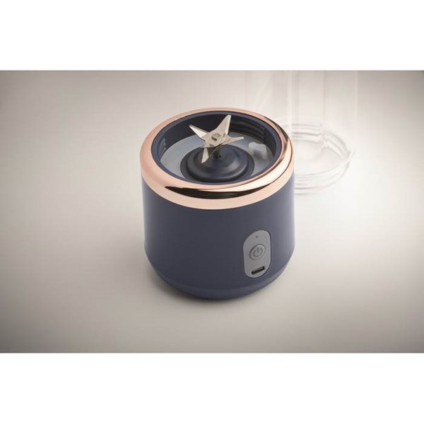Obrázky: Modrý prenosný mixér 2x 400ml s USB dobíjaním, Obrázok 3