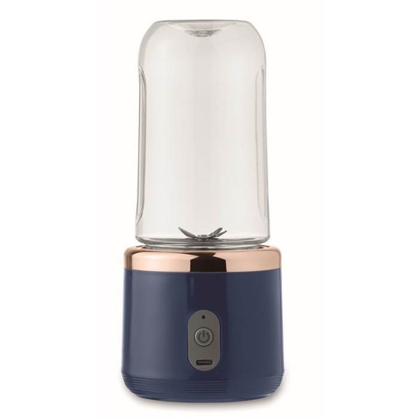 Obrázky: Modrý prenosný mixér 2x 400ml s USB dobíjaním, Obrázok 5