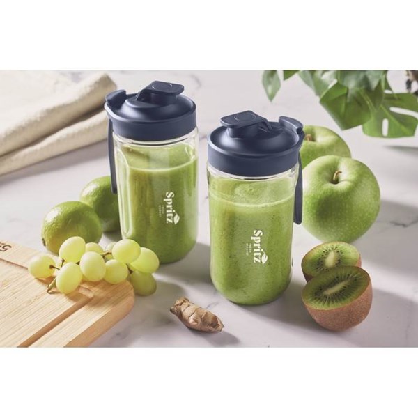 Obrázky: Modrý prenosný mixér 2x 400ml s USB dobíjaním, Obrázok 13