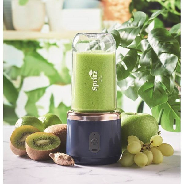 Obrázky: Modrý prenosný mixér 2x 400ml s USB dobíjaním, Obrázok 14