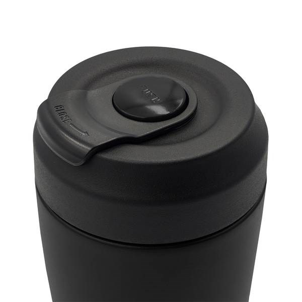 Obrázky: Nerez. termohrnček,dvojitá stena 380 ml,čierny, Obrázok 3