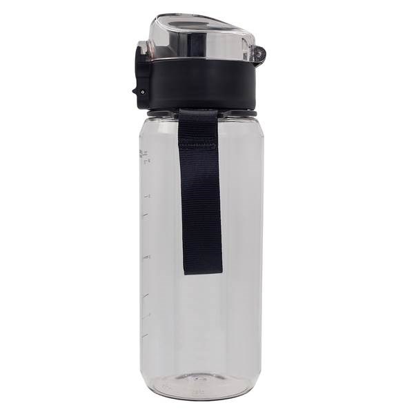 Obrázky: Fľaša z trit. 680 ml, ukaz. pitného režimu, čierna, Obrázok 2