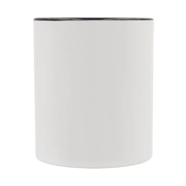 Obrázky: Keramický hrnček na sublimáciu 330 ml,čierne ucho, Obrázok 3