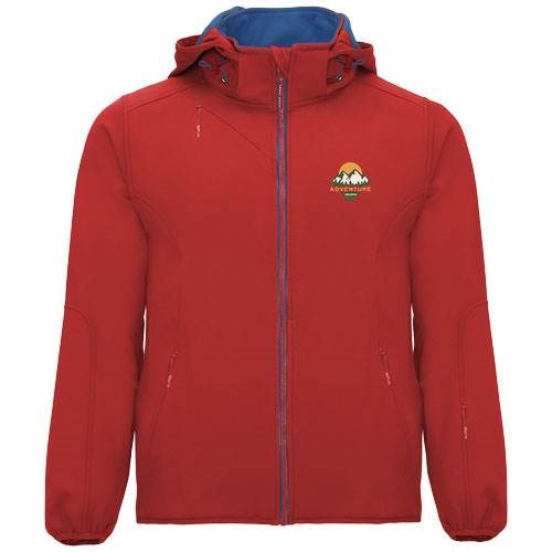Obrázky: Červená unisex softshellová bunda Siberia XS, Obrázok 11