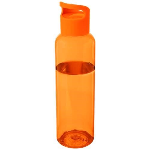 Obrázky: Oranžová transpar. 650ml fľaša z recykl. plastu