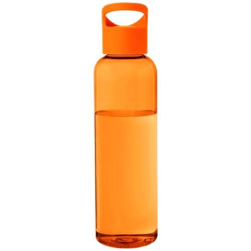 Obrázky: Oranžová transpar. 650ml fľaša z recykl. plastu, Obrázok 4