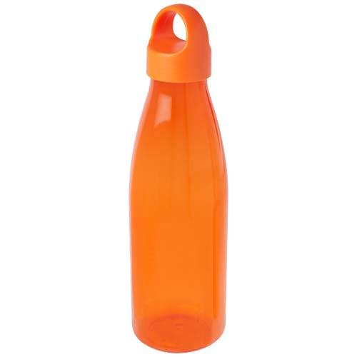 Obrázky: Fľaša na vodu z recykl. plastu 800 ml, oranžová, Obrázok 2