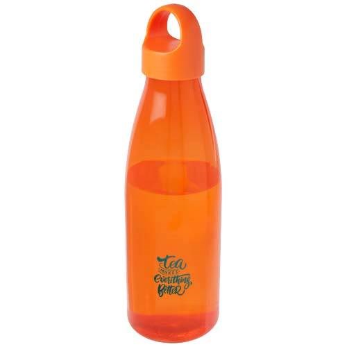 Obrázky: Fľaša na vodu z recykl. plastu 800 ml, oranžová, Obrázok 5