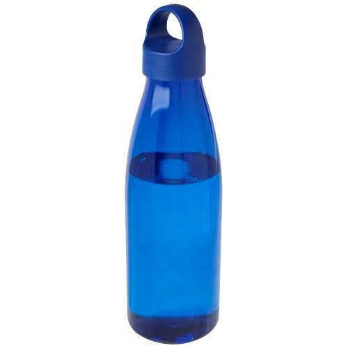 Obrázky: Fľaša na vodu z recykl. plastu 800 ml, modrá
