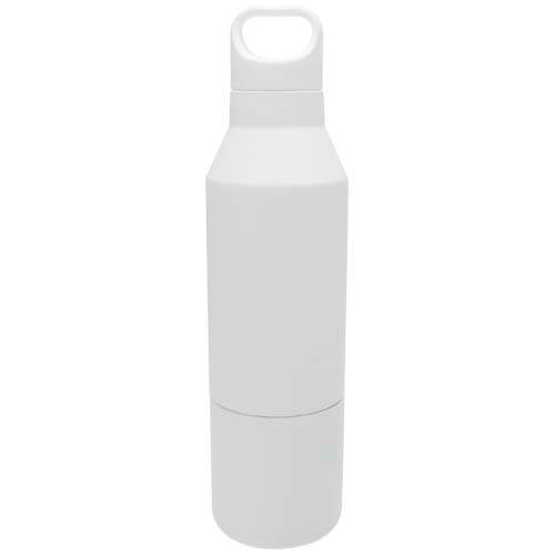 Obrázky: Termoska 600 ml z ner. ocele RCS s hrnčekom,biela, Obrázok 2