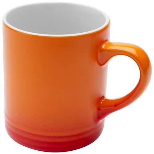 Obrázky: Oranžový keramický hrnček 330 ml, prechod farby