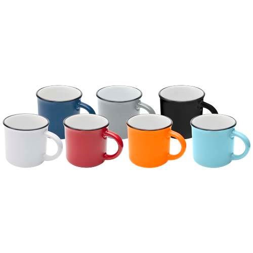 Obrázky: Retro keramický hrnček 240 ml v krabičke, červená, Obrázok 4