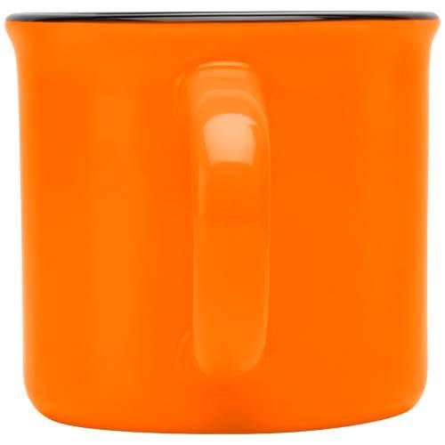 Obrázky: Retro keramický hrnček 240 ml v krabičke, oranžová, Obrázok 2