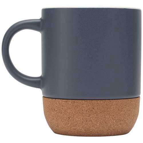 Obrázky: Matný keram. hrnček 300 ml s korkom, tm. modrá, Obrázok 7