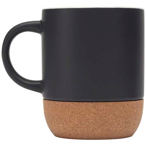 Obrázky: Matný keram. hrnček 300 ml s korkom, čierna, Obrázok 7