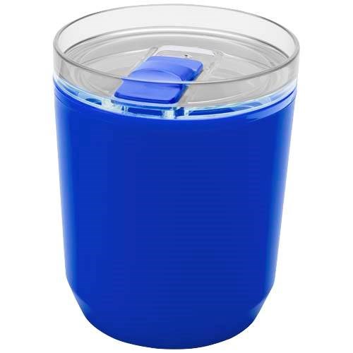 Obrázky: Dvojstenný  hrnček 180ml z recykl.plastu,str.modrá