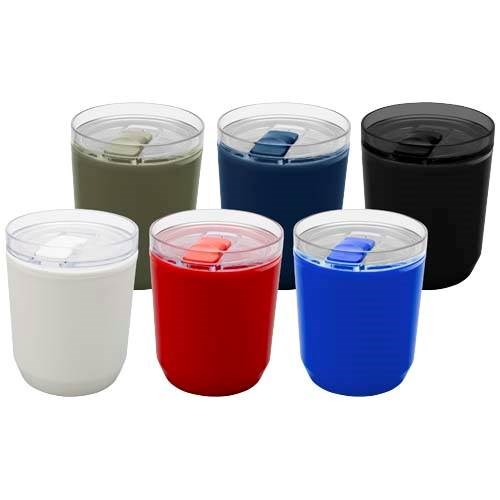 Obrázky: Dvojstenný  hrnček 180ml z recykl.plastu,str.modrá, Obrázok 6