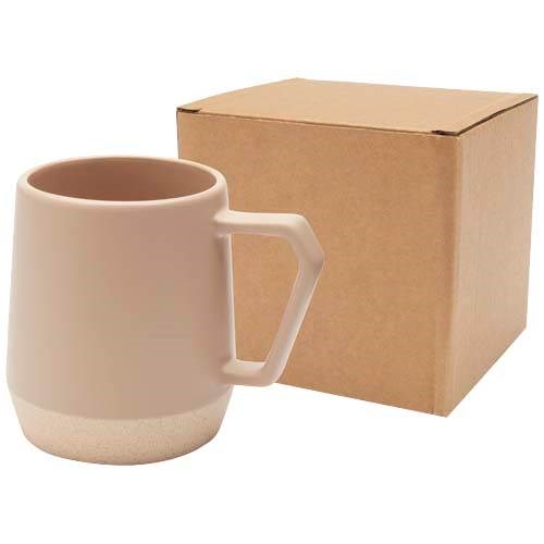 Obrázky: Keram. hrnček 300 ml matný povrch béžová/neglazov.